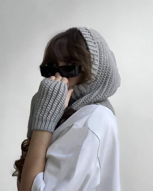 Kit Cagoule + Mitaines — Grise